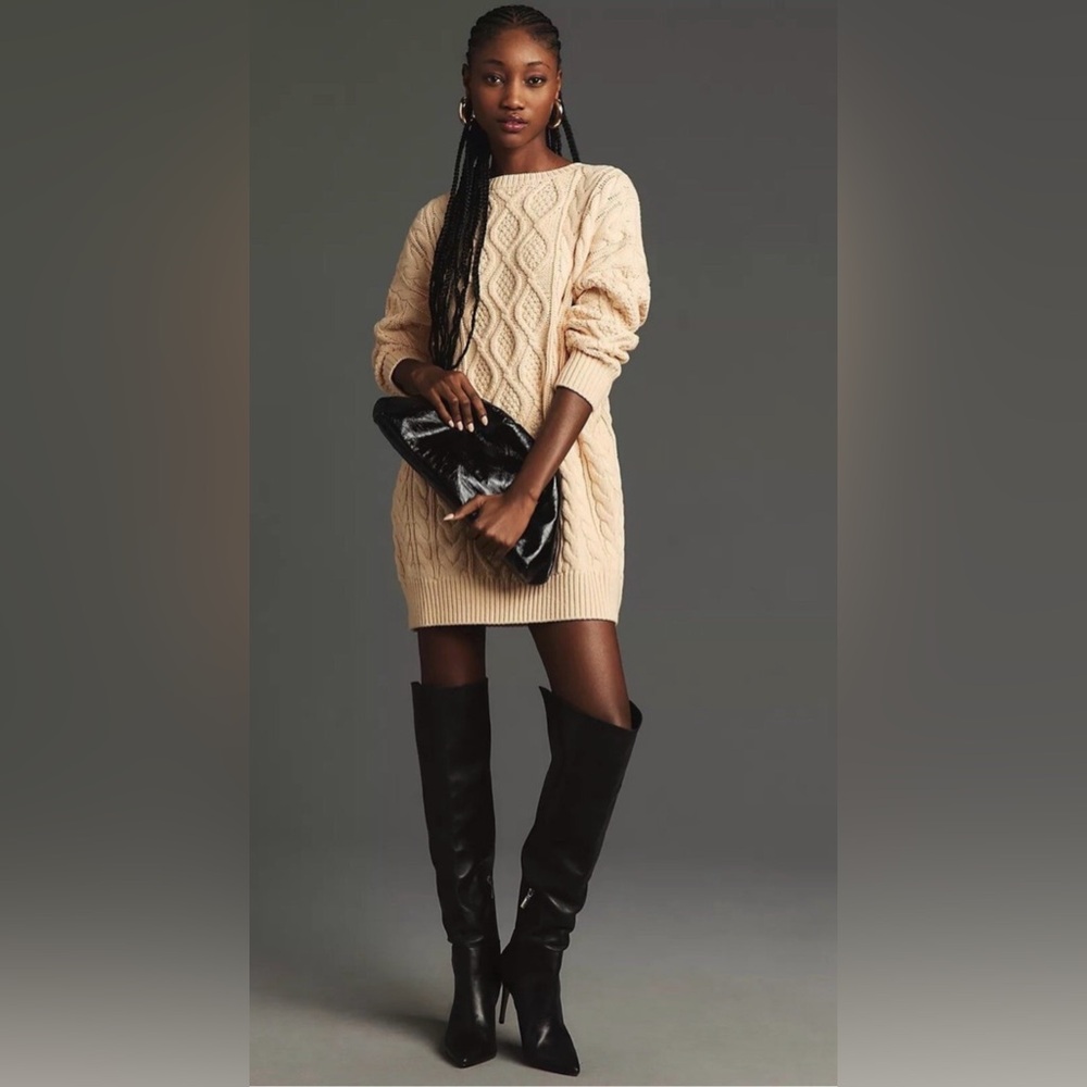 Mare Mare Anthropologie knit Long-Sleeve Sweater Dress